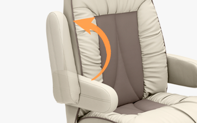 Flip-up armrests