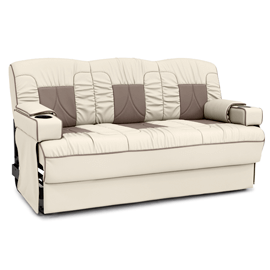 Qualitex De Leon DX RV Sofa Bed, 72" or 78" Wide, Ultimate Leather